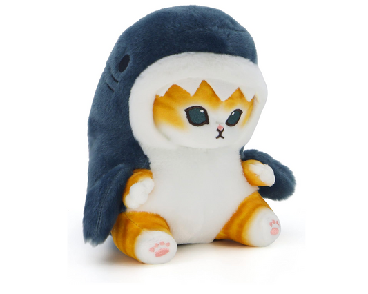 Kawaii Shark Cat Plush Toy Stuffed Animal Doll, Soft Pillow  (Shark cat, 20cm/7.8in)